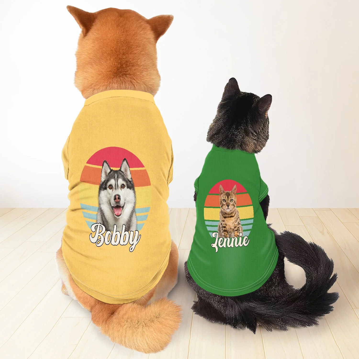 Custom Photo Dog Cat Retro - Gift For Pet Lovers - Personalized Pet Shirt - Image 4