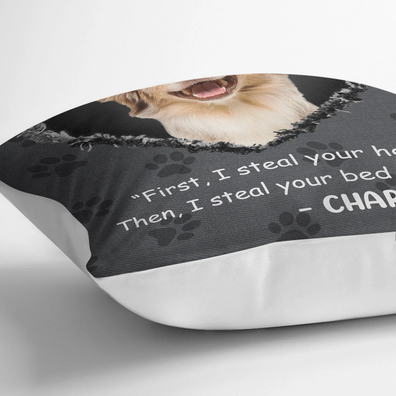Custom Photo Dog Cat Steal Your Heart - Gift For Pet Lovers - Personalized Pillow - Image 4