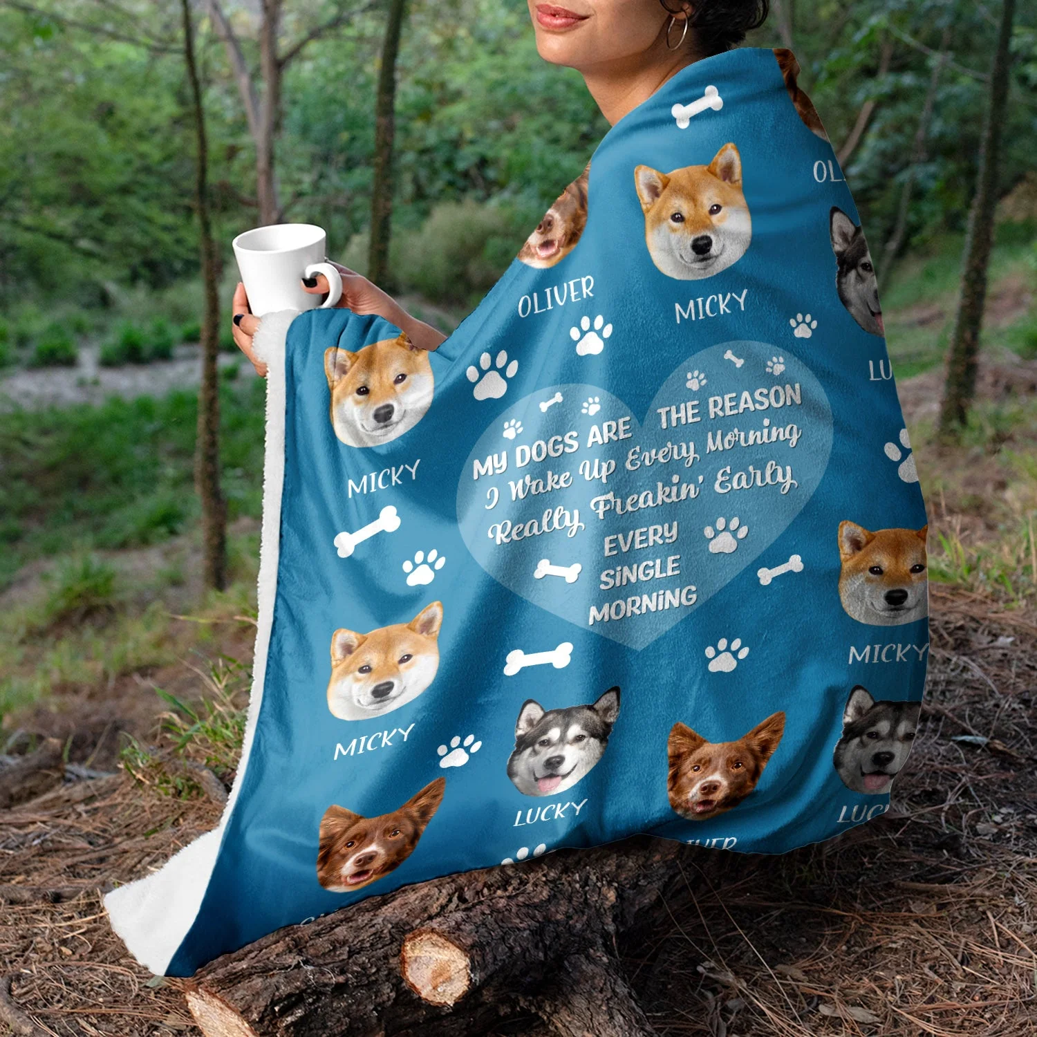 Custom Photo Dog Cat We’ll Be Watching You - Gift For Pet Lovers - Personalized Custom Fleece Blanket - Image 3