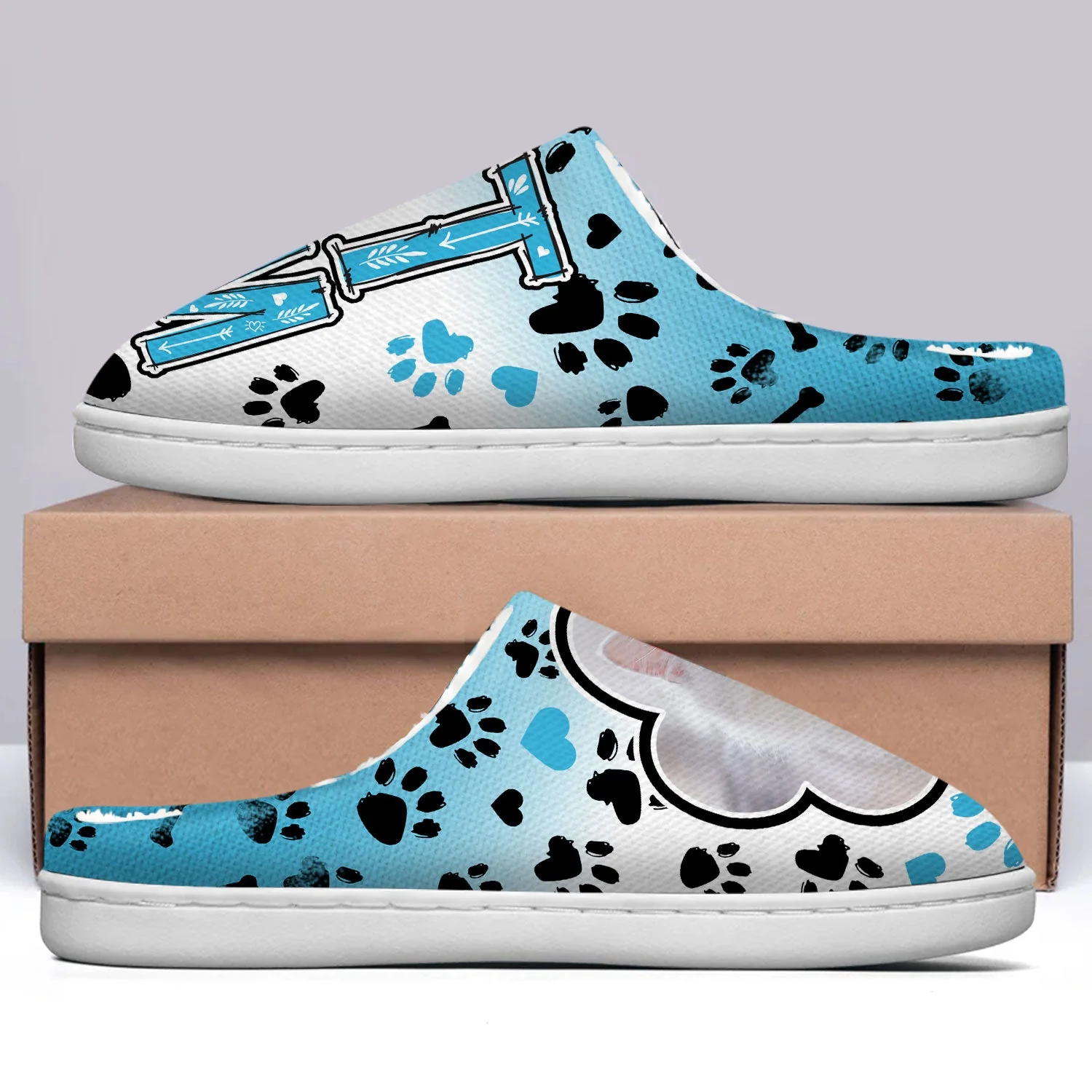 Custom Photo Dog Mom, Cat Mum, Fur Mama - Gift For Pet Lover, Women Who Love Dogs & Cats - Personalized Fluffy Slippers - Image 4