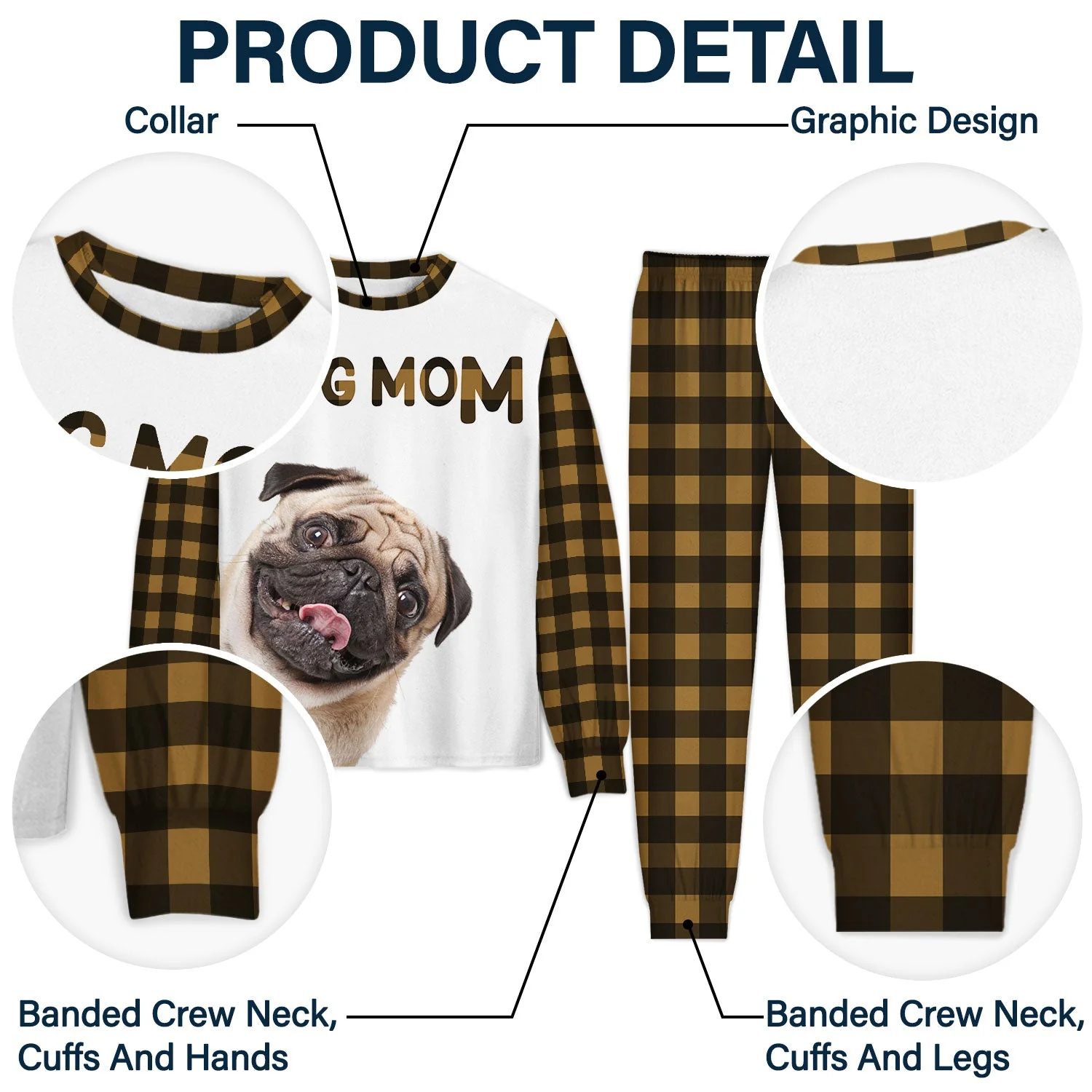 Custom Photo Dog Mom Dog Dad - Gift For Dog Lovers - Personalized Unisex Pajamas Set - Image 6
