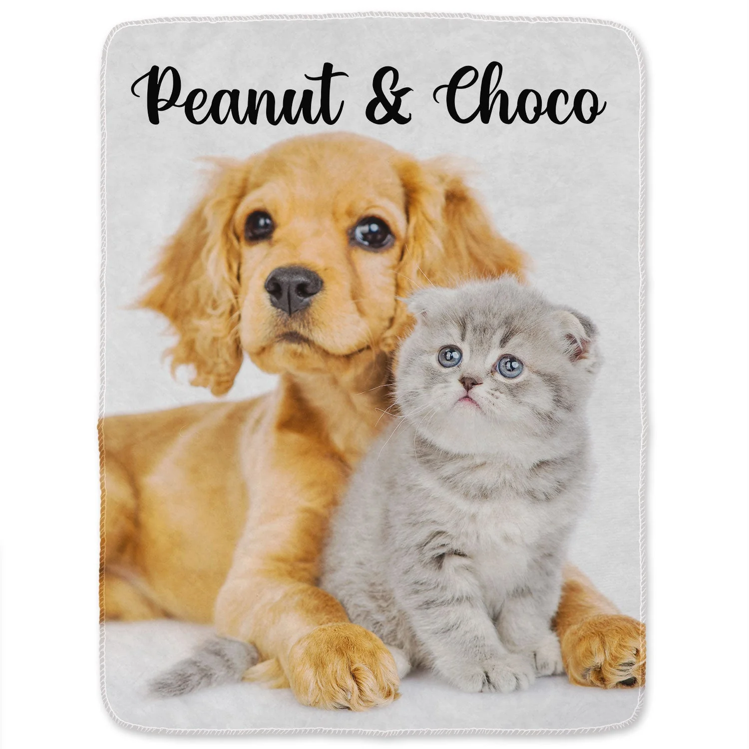 Custom Photo Dogs Cats Pets - Gift For Pet Lovers, Dog Lovers, Cat Lovers - Personalized Fleece Blanket, Sherpa Blanket - Image 2