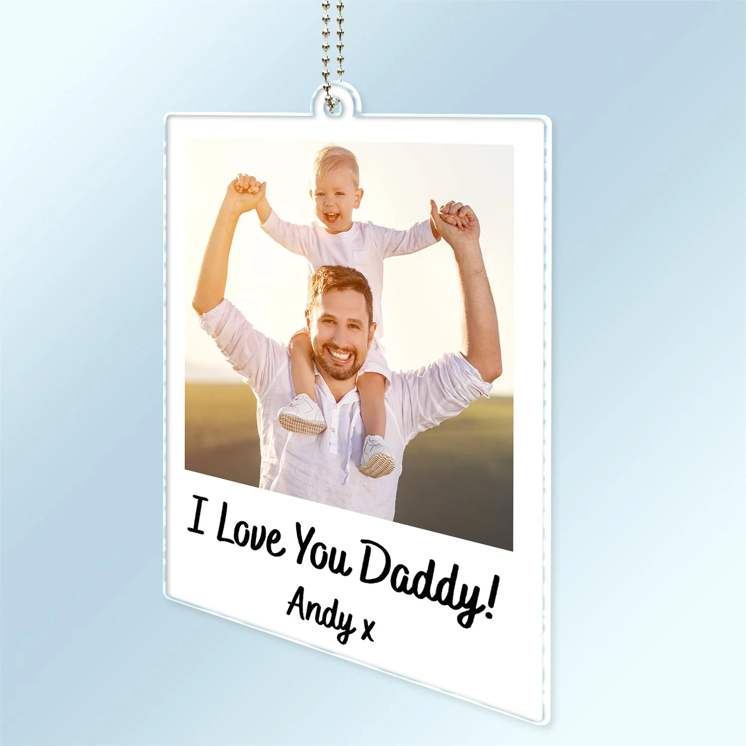 Custom Photo Drive Safe - Gift For Couples, Besties, Dad, Mom, Family - Personalized Acrylic Car Hanger - Image 2