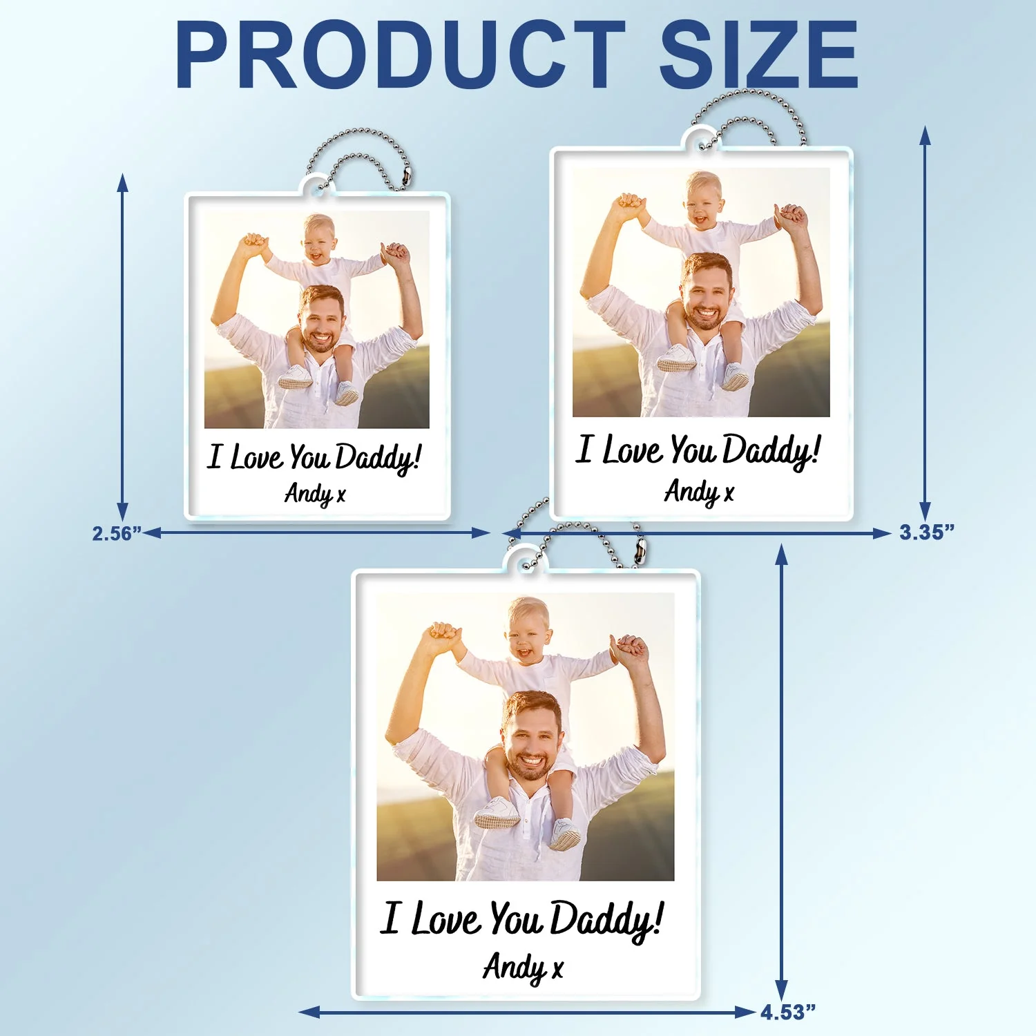 Custom Photo Drive Safe - Gift For Couples, Besties, Dad, Mom, Family - Personalized Acrylic Car Hanger - Image 4