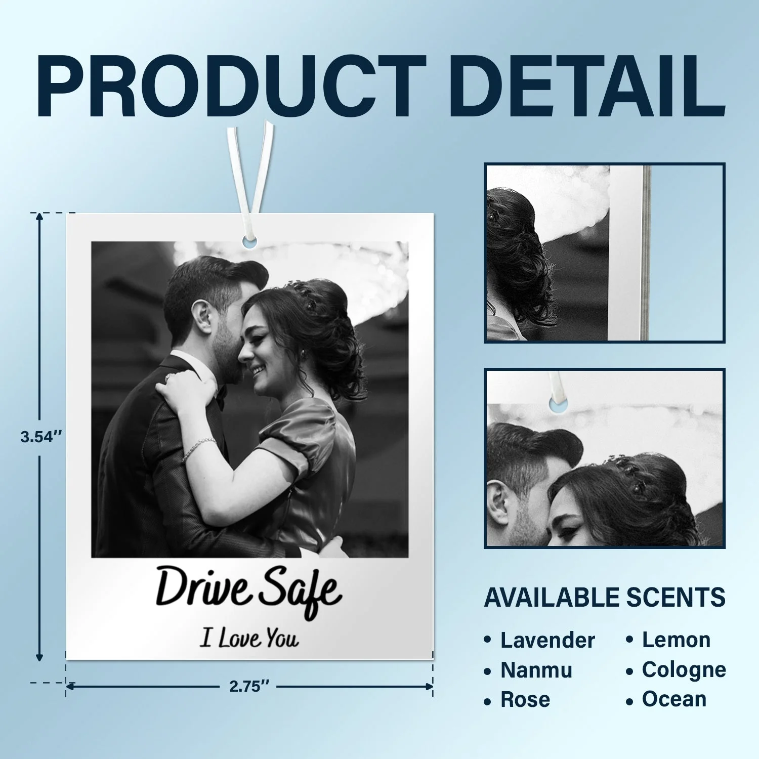 Custom Photo Drive Safe - Gift For Couples, Family, Gift For Mother, Father - Personalized Photo Air Freshener - Image 6