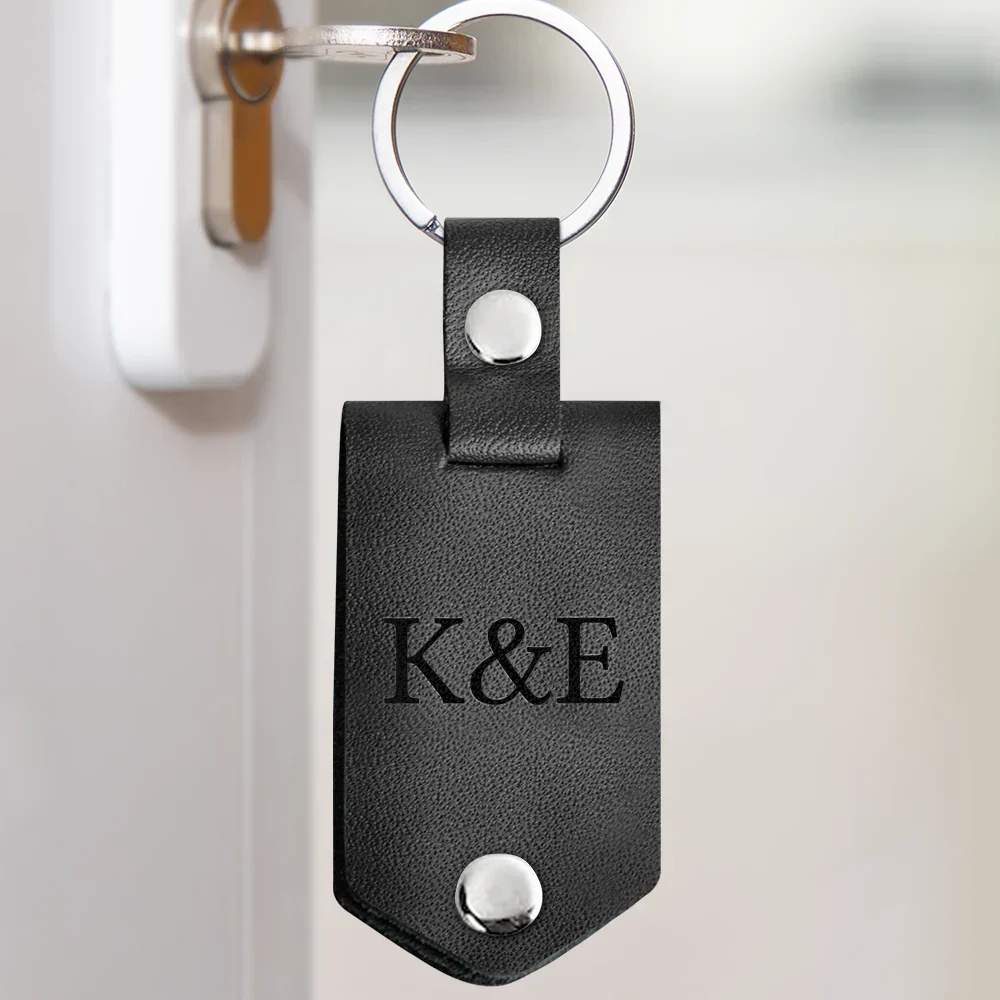 Custom Photo Drive Safe - Gift For Couples - Personalized Leather Photo Keychain - Image 2