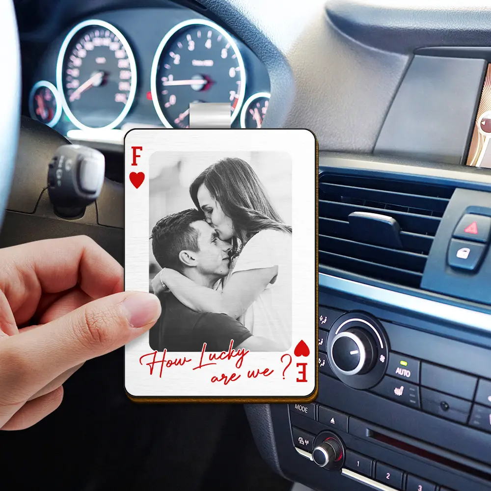 Custom Photo Drive Safe Handsome Playing Card - Personalised Custom Shaped Car Visor Clip - Image 4