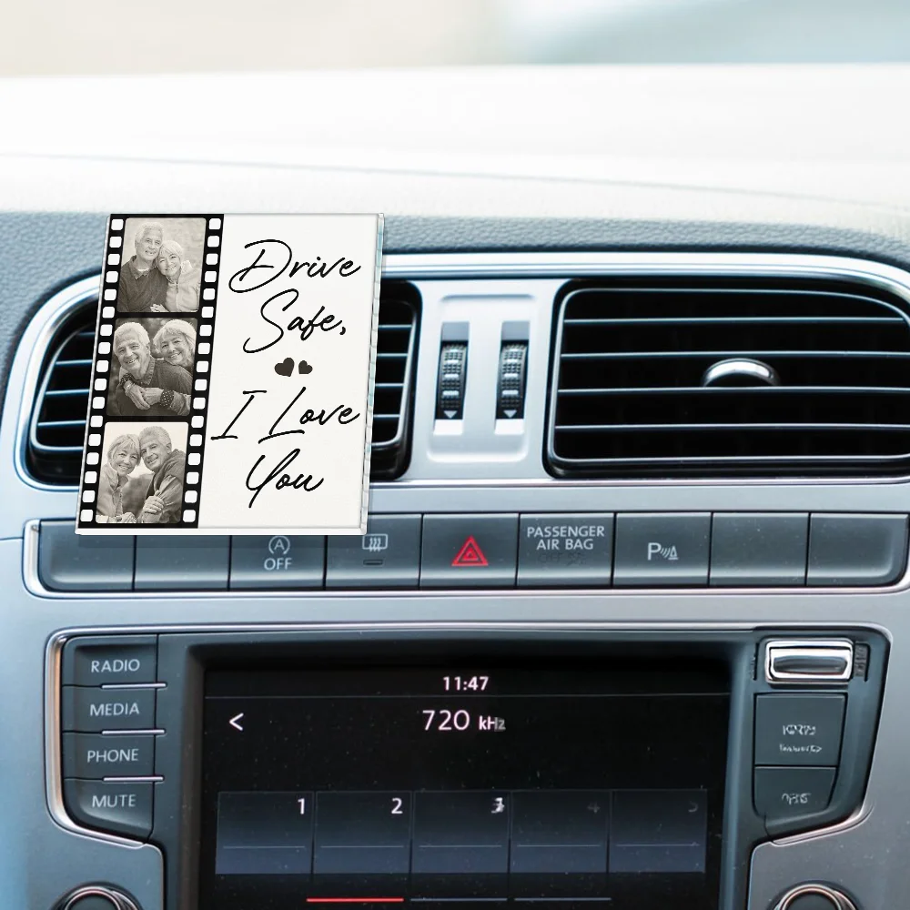 Custom Photo Drive Safe I Love You Couples Film Roll - Personalized Acrylic Car Vent Clip - Image 2