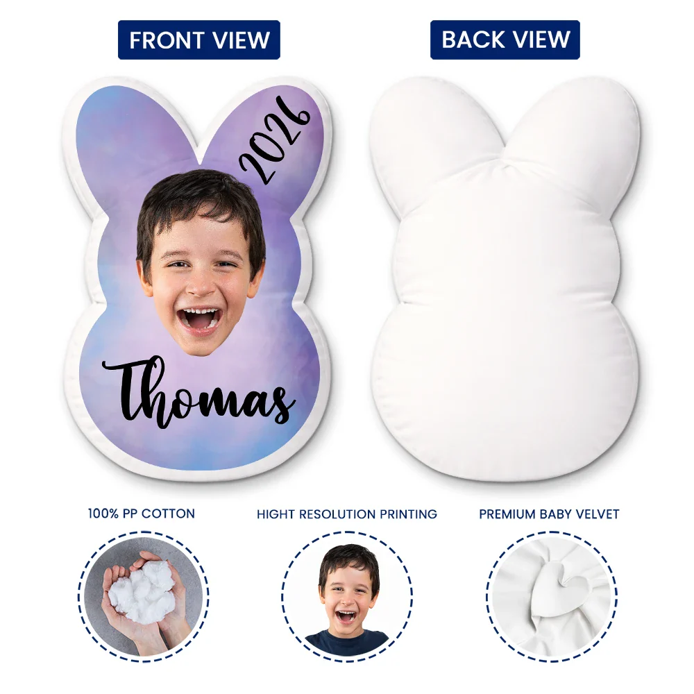 Custom Photo Easter Bunny Peeps - Personalized Custom Shaped Pillow - Image 4