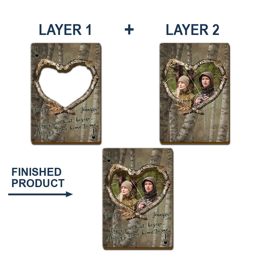 Custom Photo Enjoy Your Hunt, Be Safe - Personalized Custom Shaped Car Visor Clip - Image 5