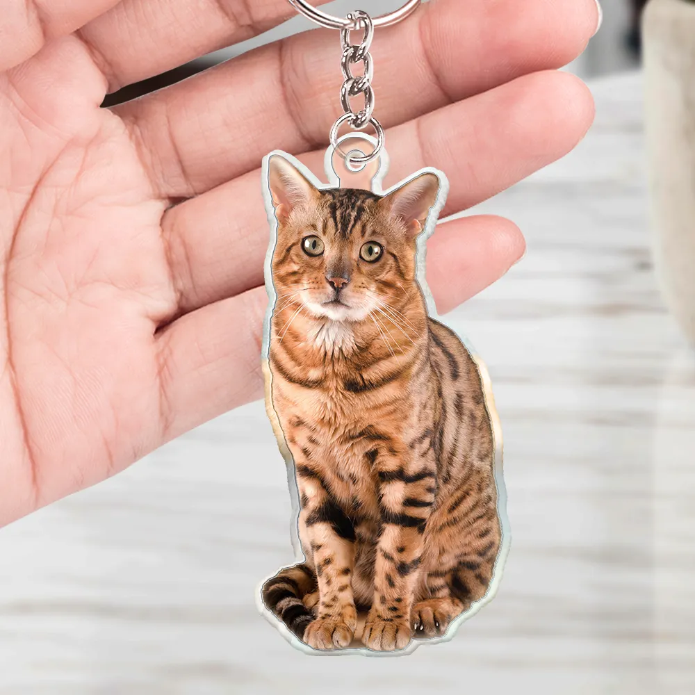 Custom Photo Every Day Is Brighter With My Furry Friend By My Side - Personalized Cutout Acrylic Keychain - Image 4