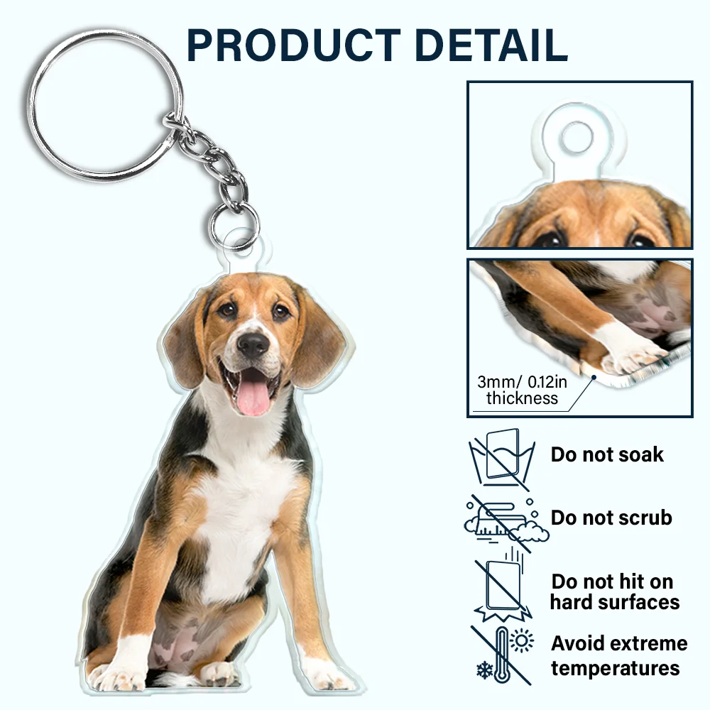 Custom Photo Every Day Is Brighter With My Furry Friend By My Side - Personalized Cutout Acrylic Keychain - Image 7