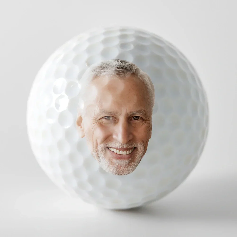 Custom Photo Every Hit Feels Like It's Not My Problem Anymore Retirement - Personalized Golf Ball - Image 4