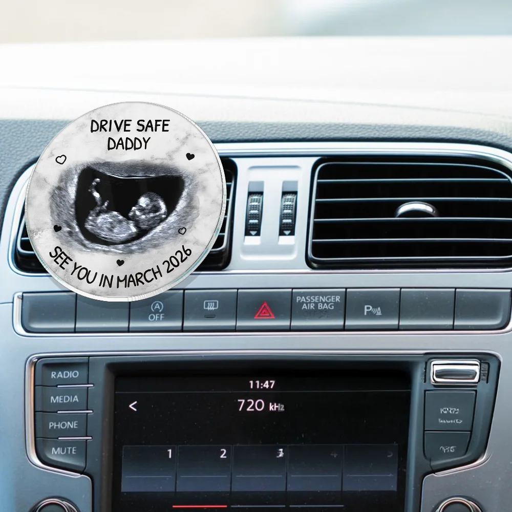 Custom Photo Expecting Parents See You In - Personalized Acrylic Car Vent Clip - Image 2