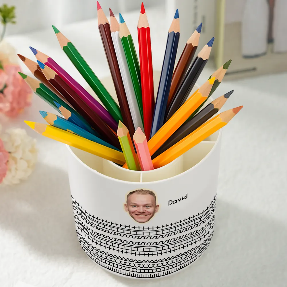 Custom Photo F This Hidden - Personalized Rotating Pen Holder - Image 4