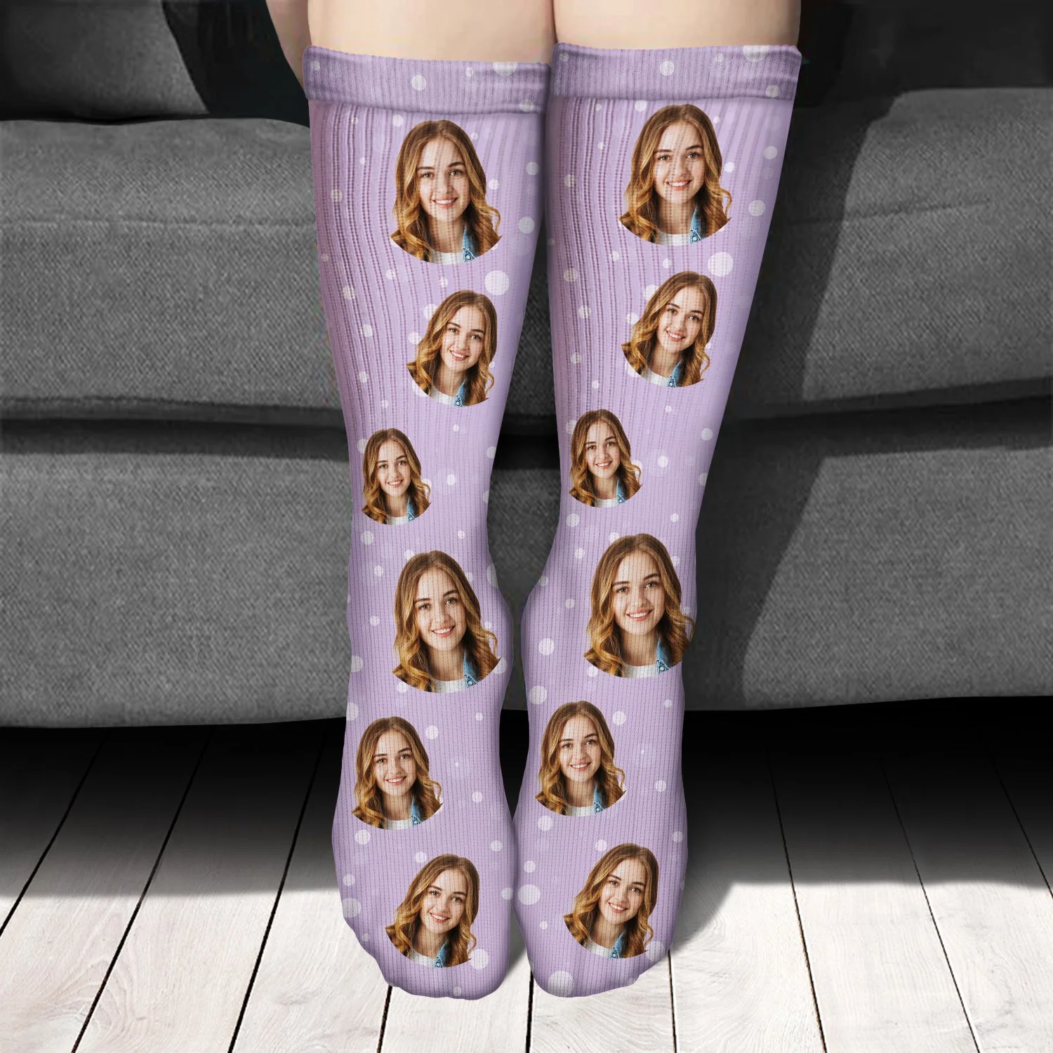 Custom Photo Face Cut Family Children Pet - Gift For Father, Mother, Family - Personalized Socks - Image 4