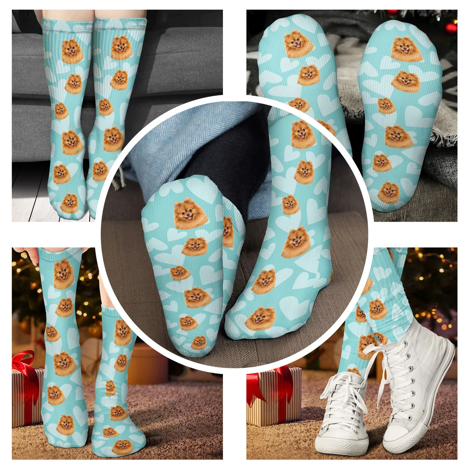 Custom Photo Face Cut Family Children Pet - Gift For Father, Mother, Family - Personalized Socks - Image 5