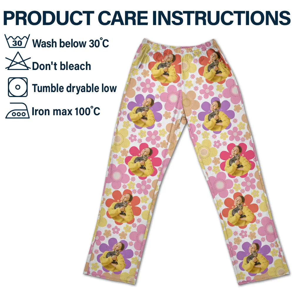 Custom Photo Face Cut Kids Pets Family - Personalized Pajama Pants - Image 6