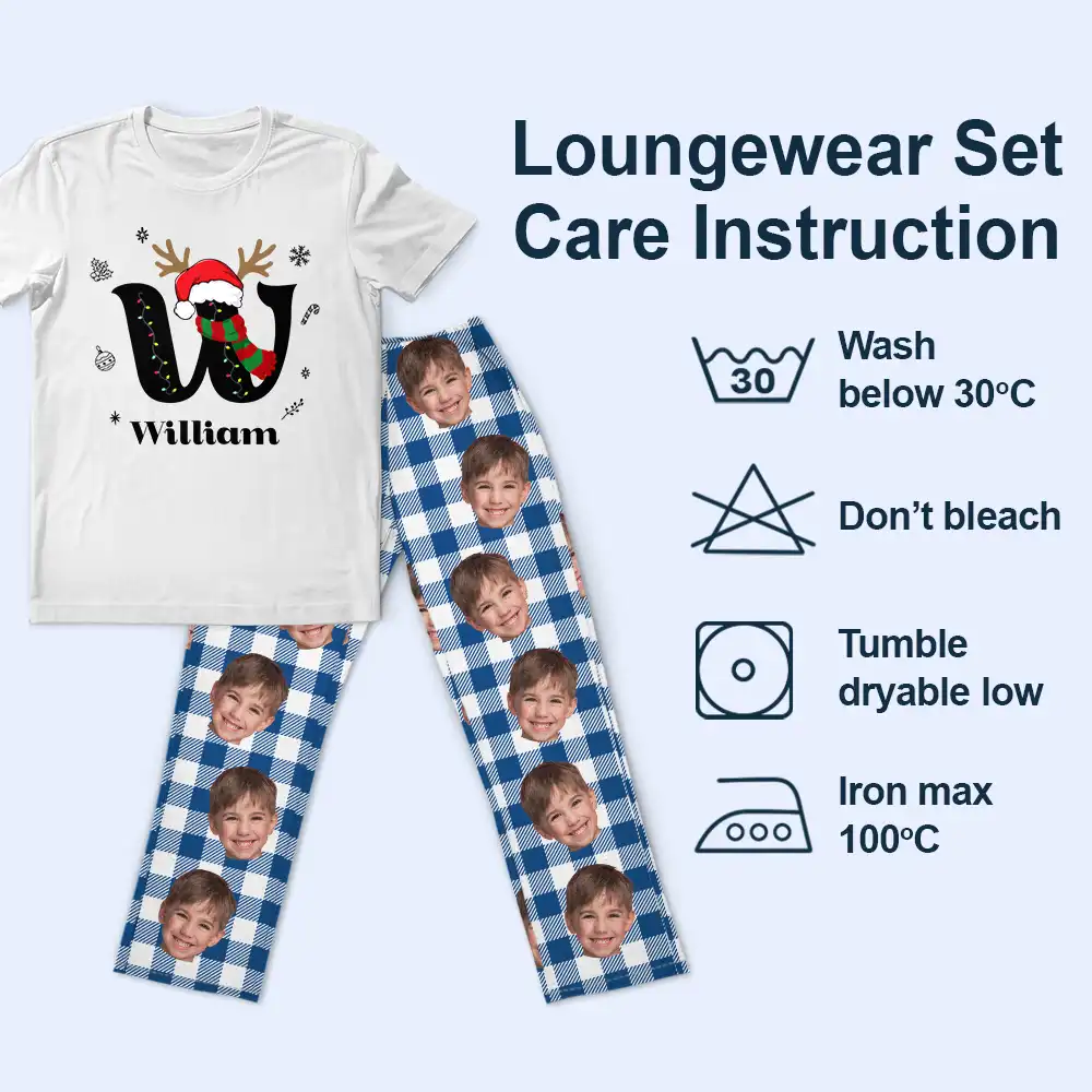 Custom Photo Face Cut Monogram - Personalized Loungewear Set - Image 7