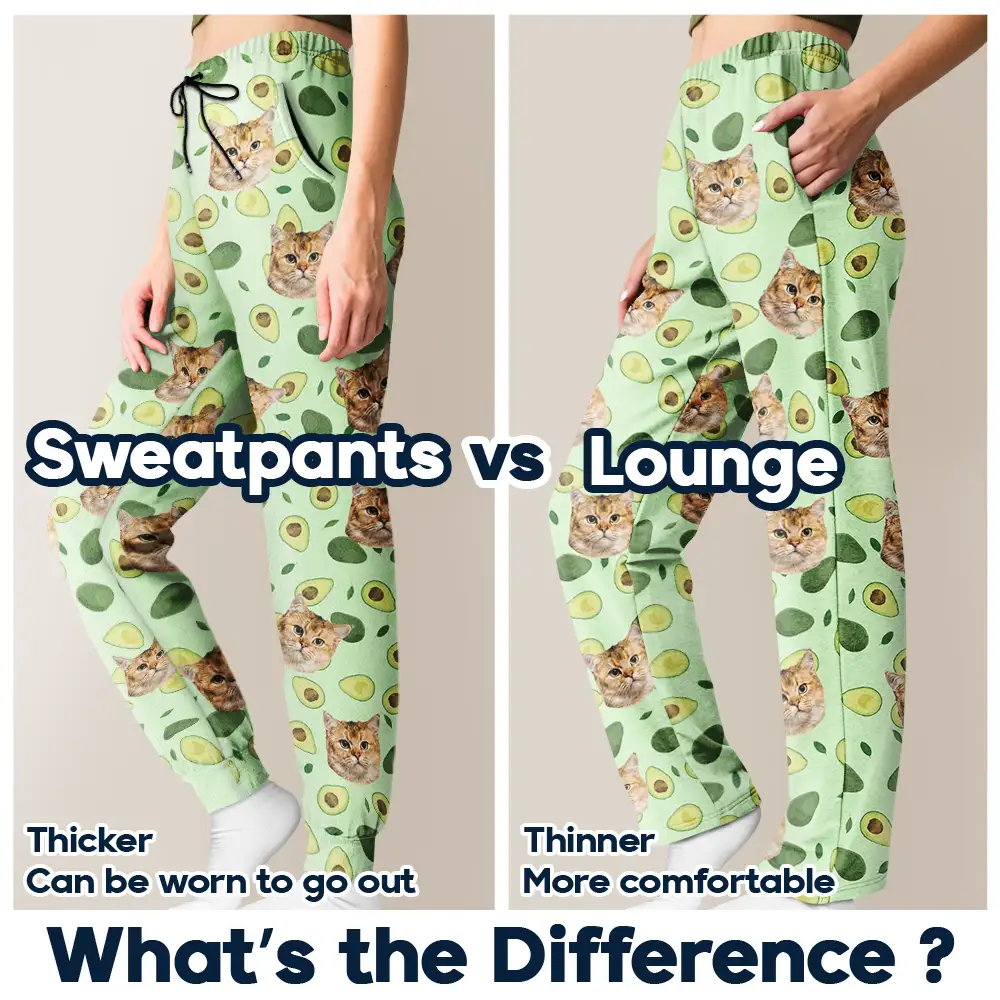 Custom Photo Face Funny Pattern Dog Cat Family - Personalized Pajama Pants - Image 7