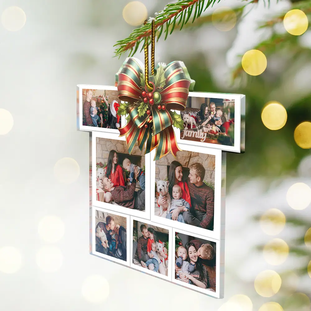 Custom Photo Family Bestie Colleagues Gift Shape - Personalized Custom Shaped Acrylic Ornament - Image 2
