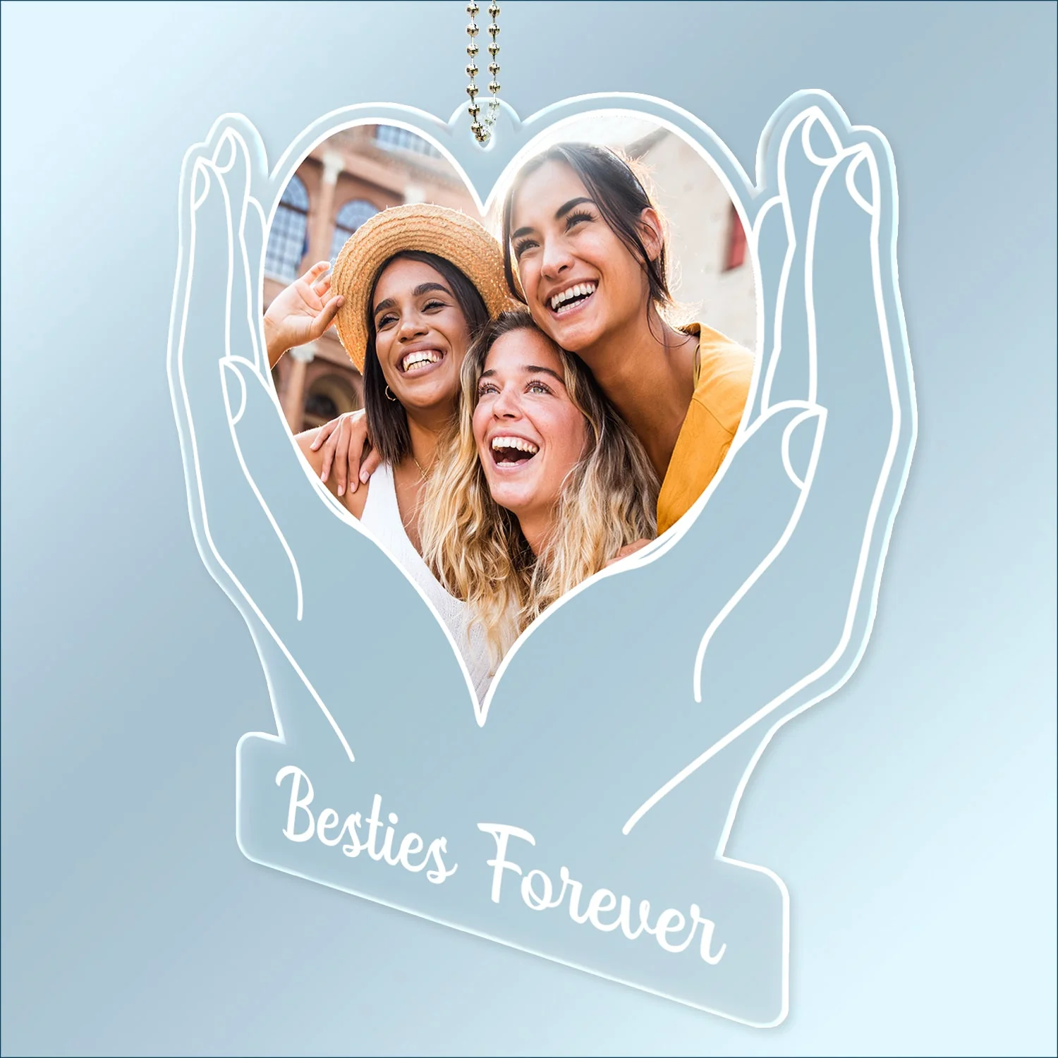 Custom Photo Family - Gift For Mom, Dad, Couples, Sibling, Dog Lovers, Cat Lovers - Personalized Acrylic Car Hanger - Image 2