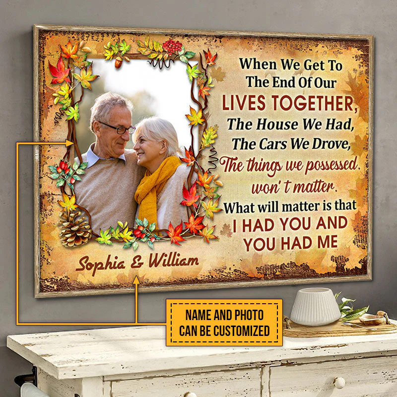 Custom Photo Family Old Couple When We Get Custom Poster, Personalized Fall Couple Wall Art, Couple Gift - Image 3