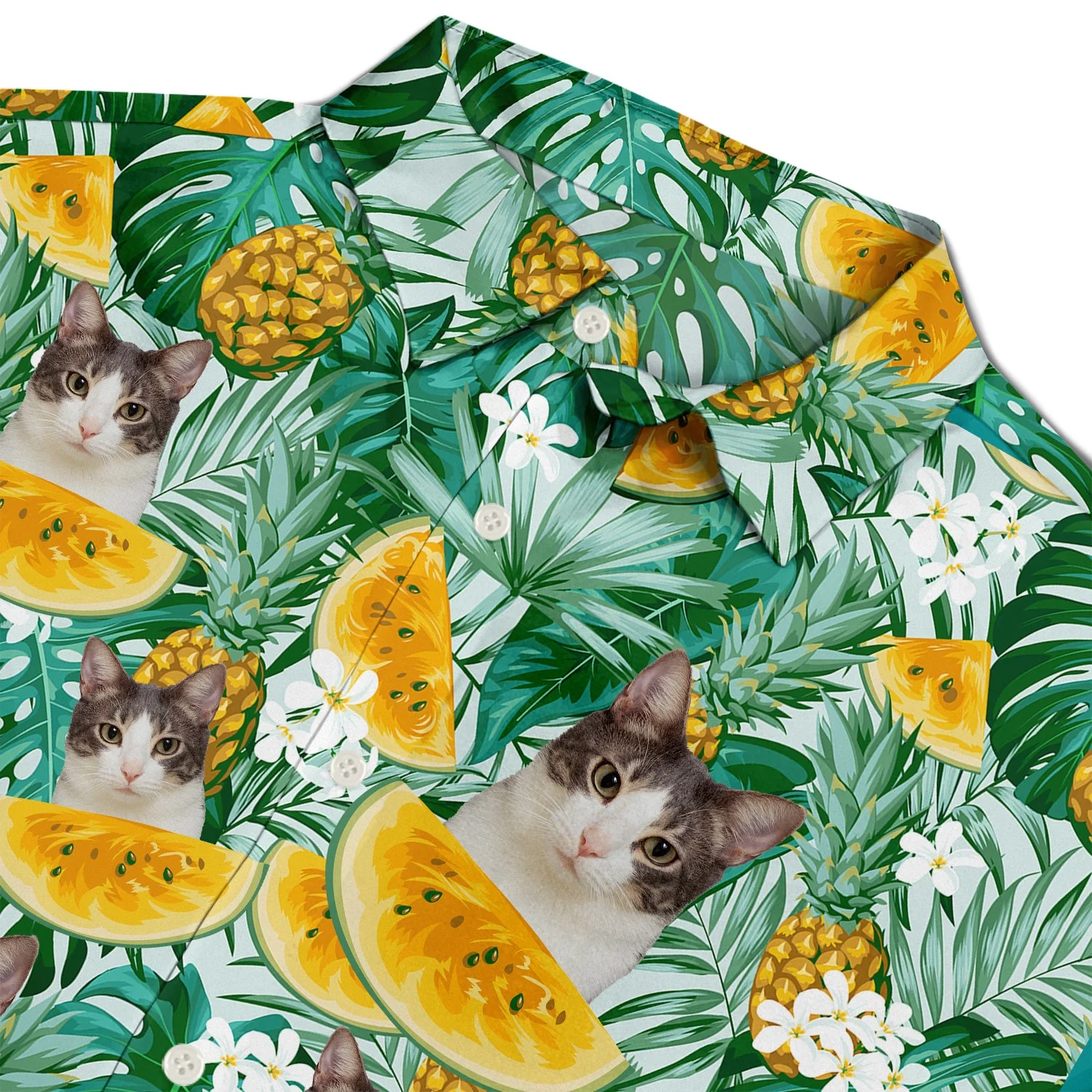 Custom Photo Family Pet Face - Gift For Yourself, Family, Hawaii Vibe - Personalized Hawaiian Shirt - Image 4