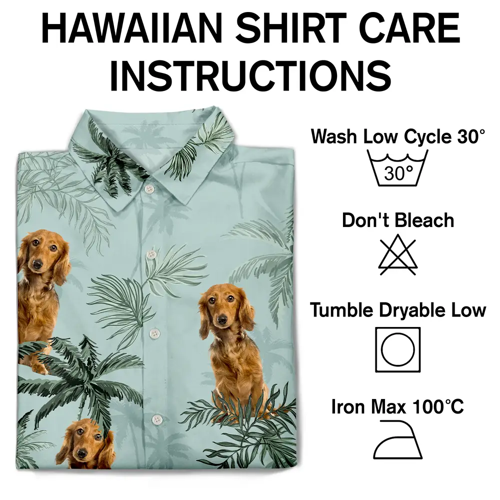 Custom Photo Family Pet Face Palm Tree Pattern - Personalized Hawaiian Shirt - Image 8