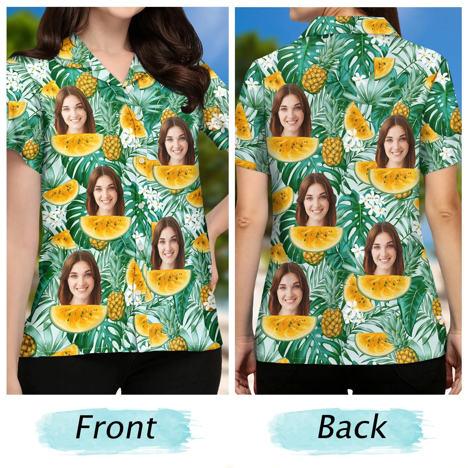 Custom Photo Family Pet Lovers - Beach Hawaiian Shit, Gift For Man, Gift For Pet Lovers - Personalized Custom Hawaiian Shirt - Image 3