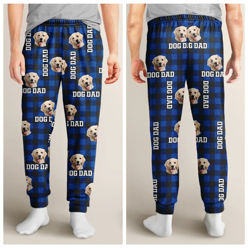 Custom Photo Family Plaid Pattern - Personalized Pajama Pants - Image 5
