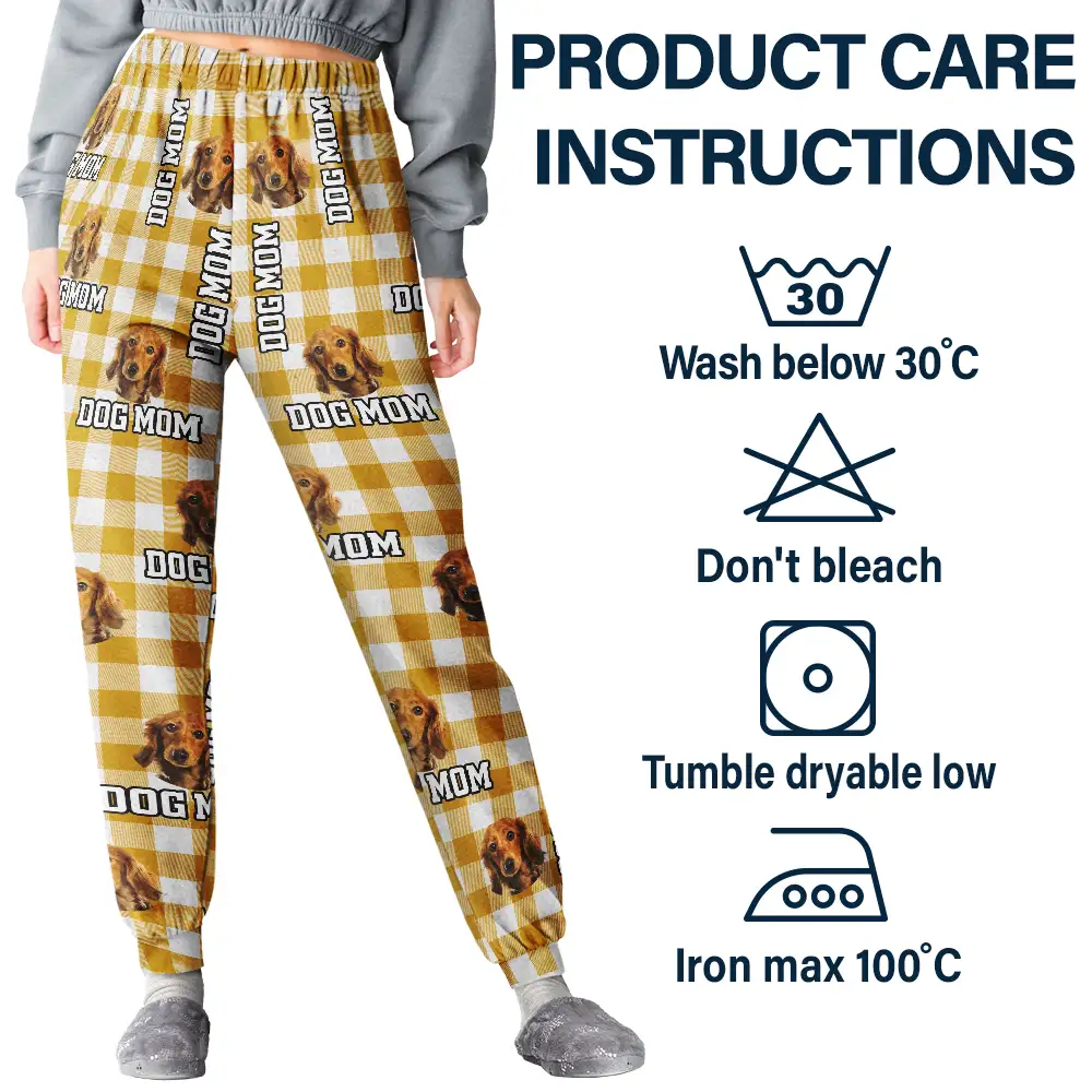 Custom Photo Family Plaid Pattern - Personalized Pajama Pants - Image 6
