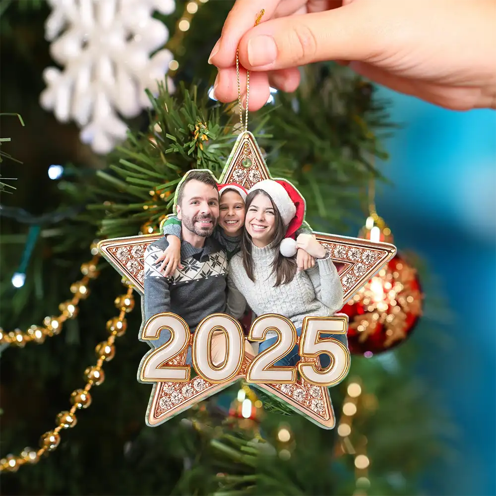 Custom Photo Family Siblings Best Friends Makes Christmas Truly Bright - Personalized Custom Shaped Acrylic Ornament - Image 5