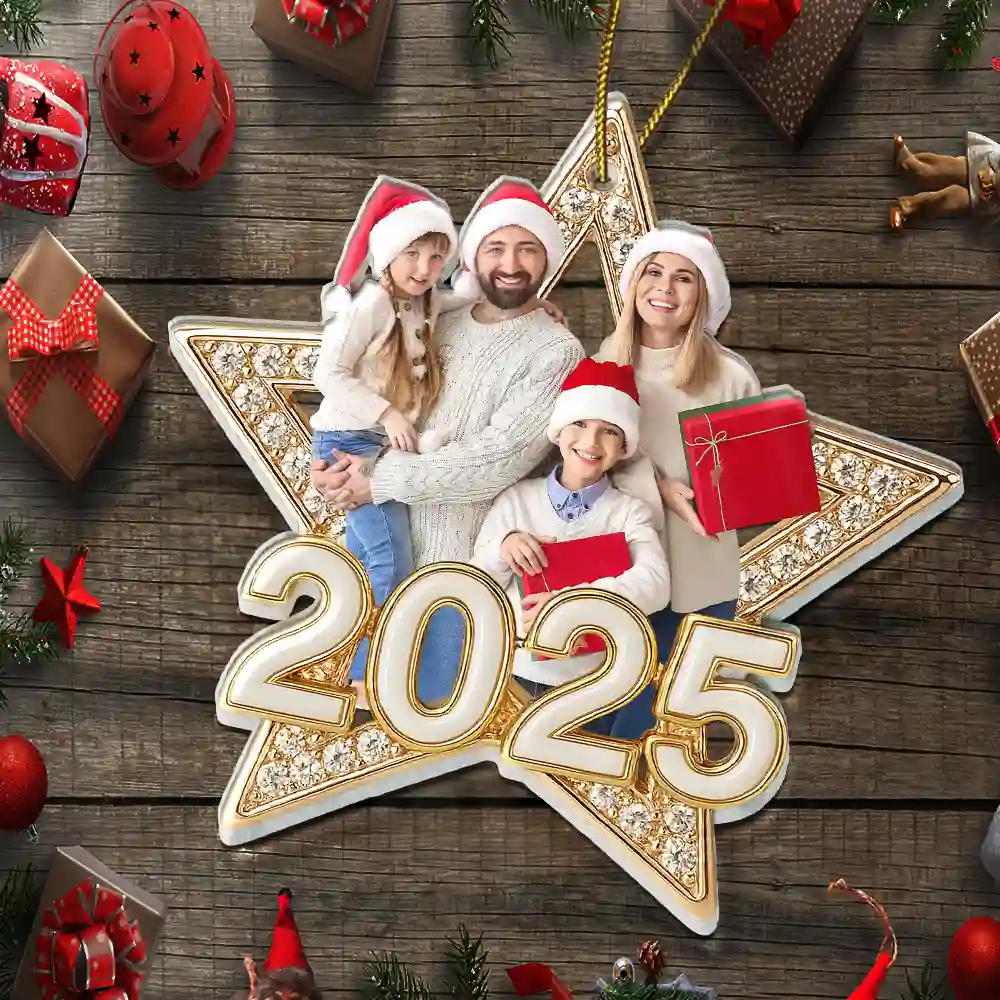 Custom Photo Family Siblings Best Friends Makes Christmas Truly Bright - Personalized Custom Shaped Acrylic Ornament - Image 6