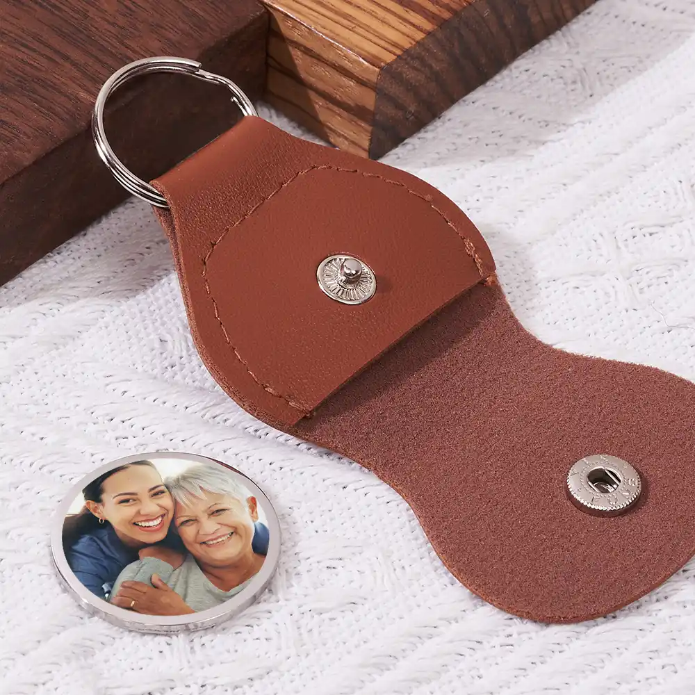 Custom Photo Family Sometimes You Forget That You Are Awesome - Personalized Leather Pocket Hug - Image 2