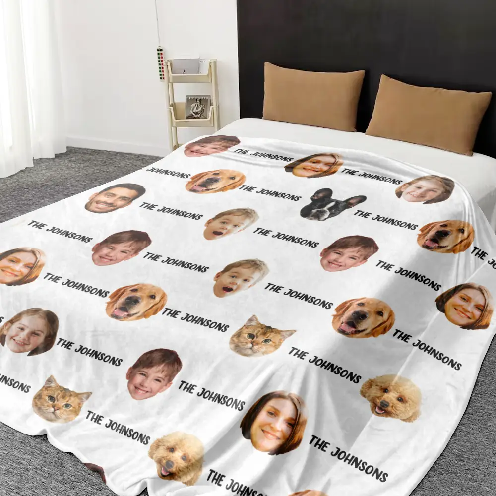 Custom Photo Family Together Is Our Favorite Place To Be - Personalized Oversized Blanket - Image 5