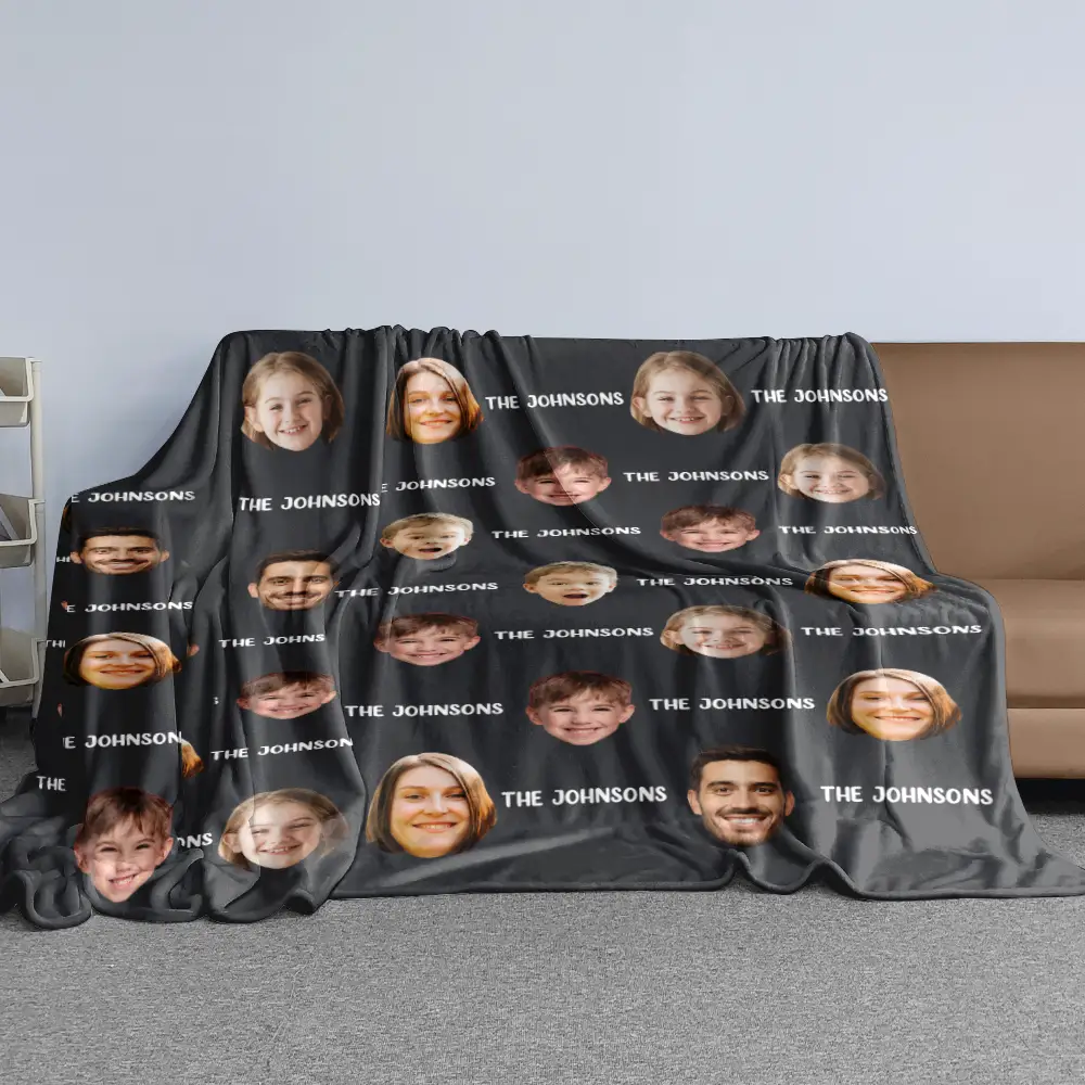 Custom Photo Family Together Is Our Favorite Place To Be - Personalized Oversized Blanket - Image 7