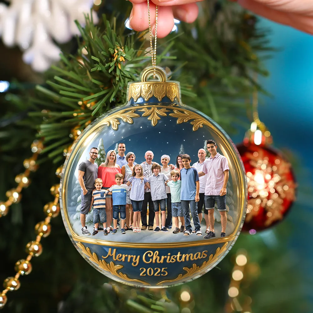 Custom Photo Family Together - Personalized Custom Shaped Acrylic Ornament - Image 5