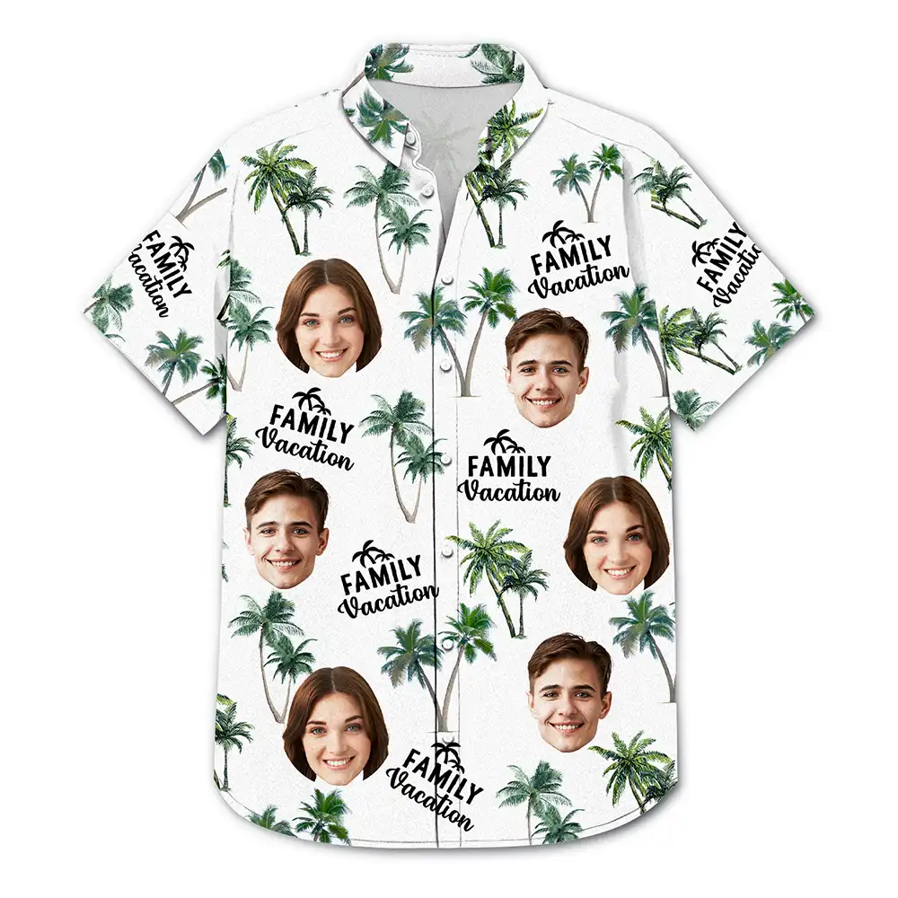 Custom Photo Family Vacation Family Trip - Personalized Hawaiian Shirt - Image 4
