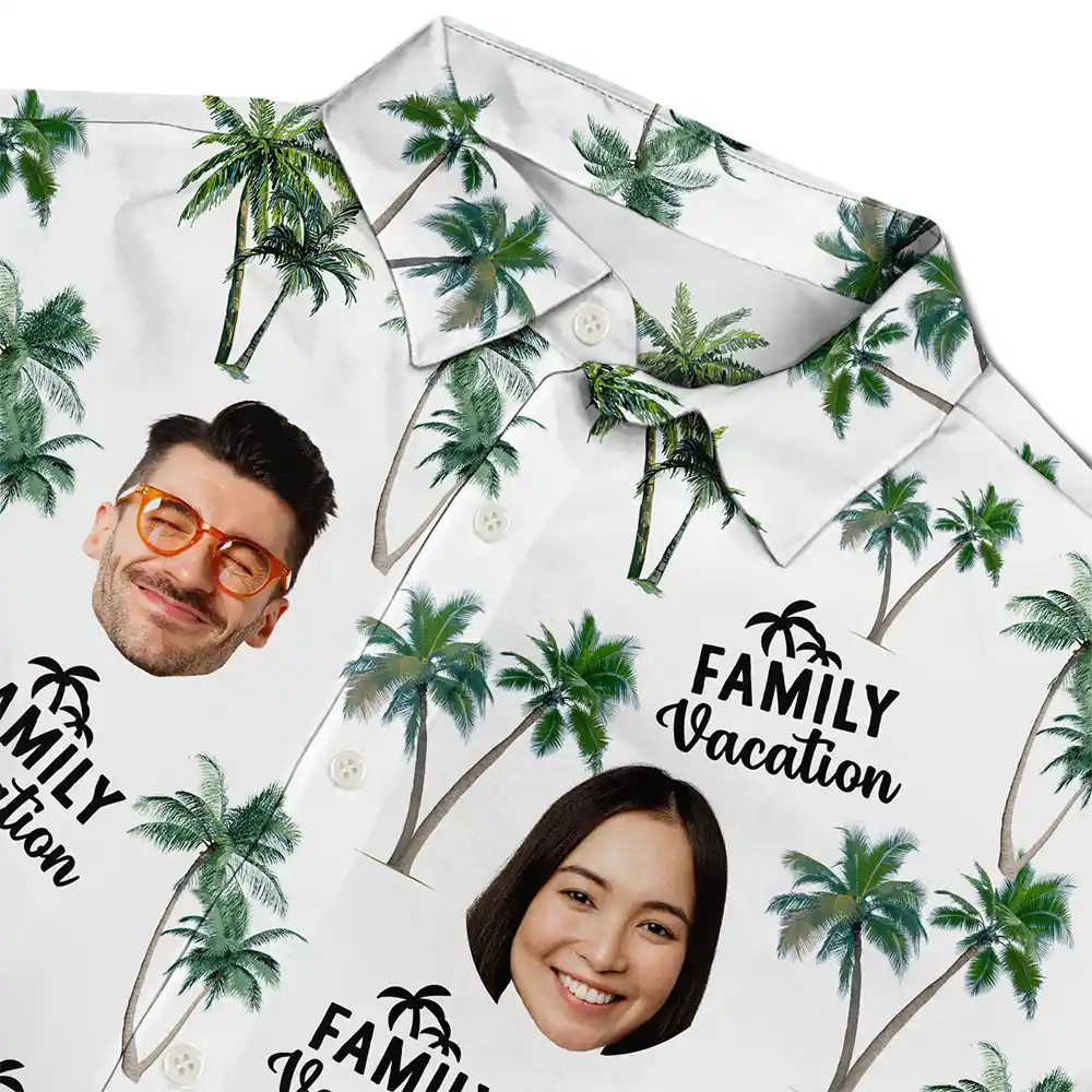 Custom Photo Family Vacation Family Trip - Personalized Hawaiian Shirt - Image 5