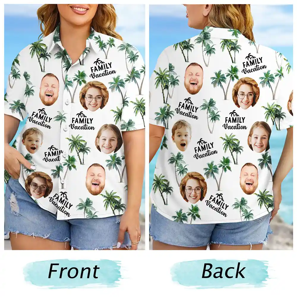 Custom Photo Family Vacation Family Trip - Personalized Hawaiian Shirt - Image 7