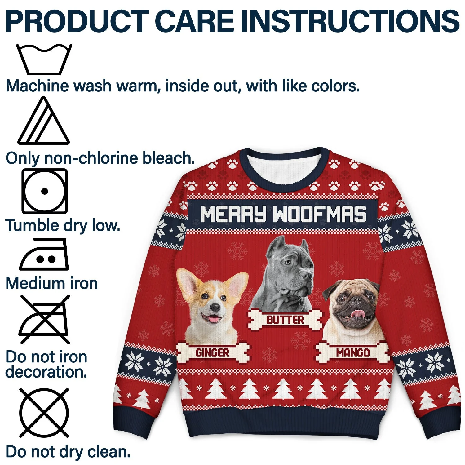 Custom Photo Feliz Navidog - Christmas Gift For Dog Lovers, Cat Lovers - Personalized Unisex Ugly Sweater - Image 8