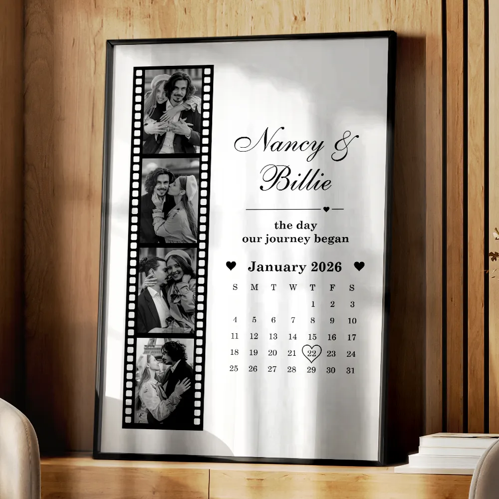 Custom Photo First Anniversary Romantic Couple - Personalized Poster - Image 5