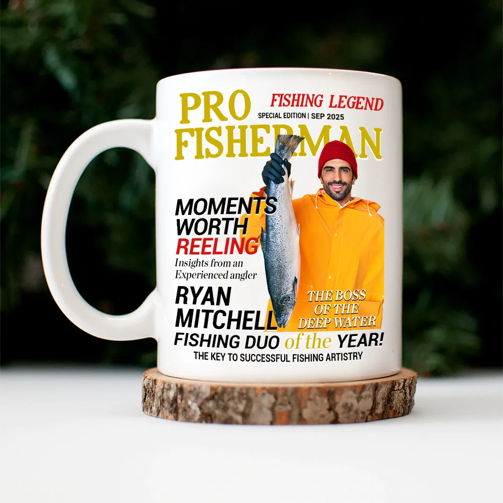 Custom Photo Fisherman Of The Year - Personalized Mug - Image 5