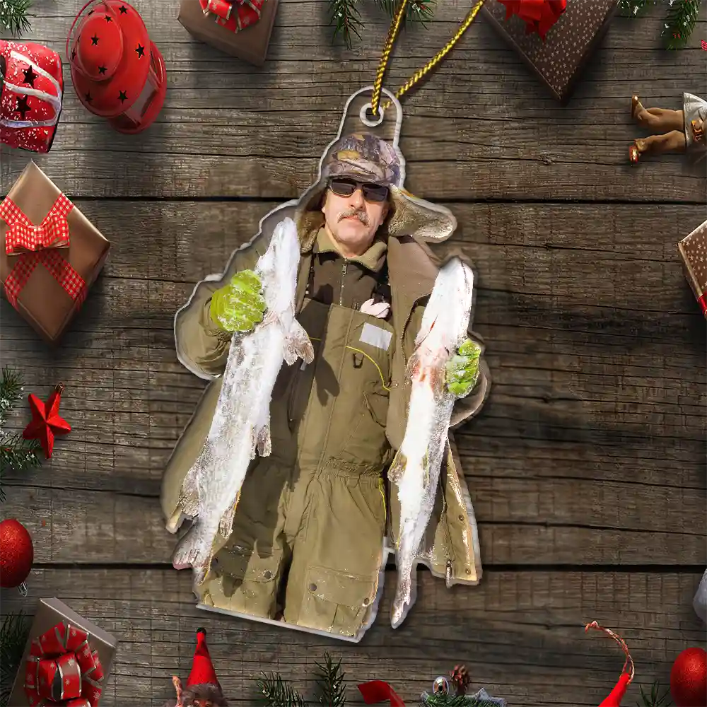 Custom Photo Fishing Lovers - Personalized Acrylic Photo Ornament - Image 7