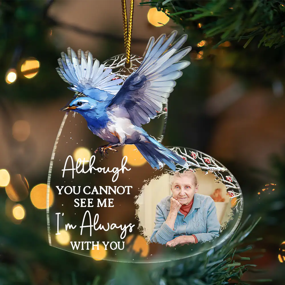 Custom Photo Flying Bird Although You Cannot See Me - Personalized Custom Shaped Acrylic Ornament - Image 3