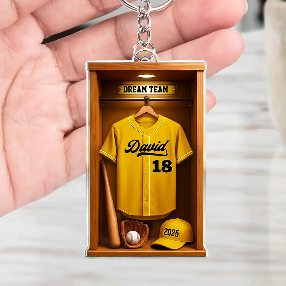 Custom Photo Football Soccer Locker 3D Effect - Personalized Acrylic Keychain - Image 4