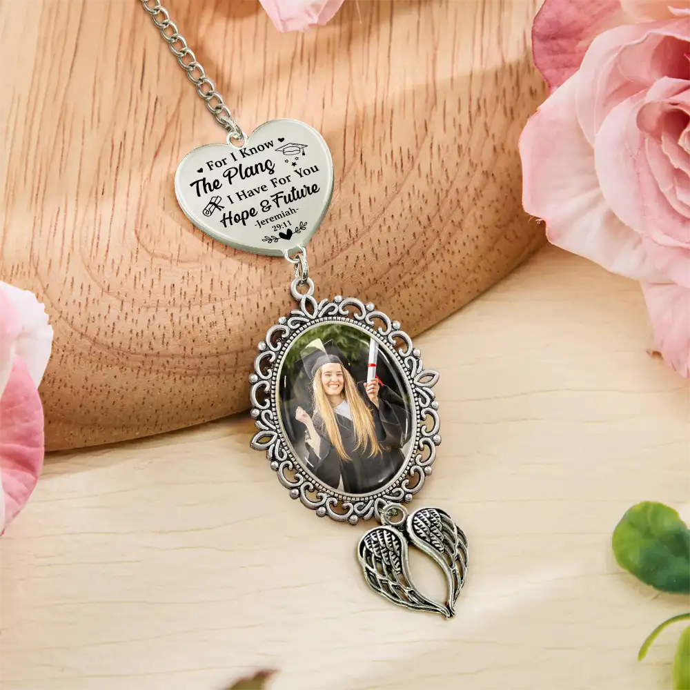 Custom Photo For I Know The Plans I Have For You - Personalized Graduation Tassel Charm - Image 5