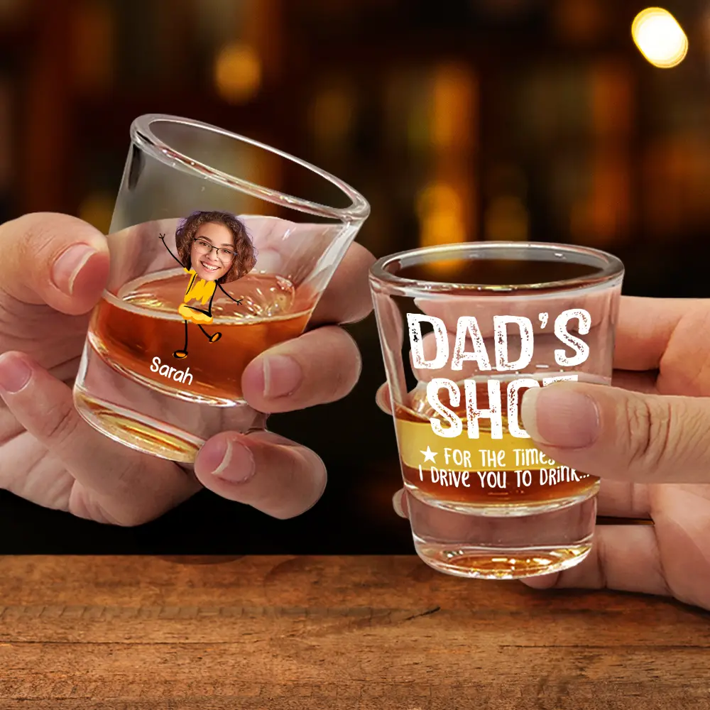 Custom Photo For The Times I Drive - Personalized Shot Glass - Image 3