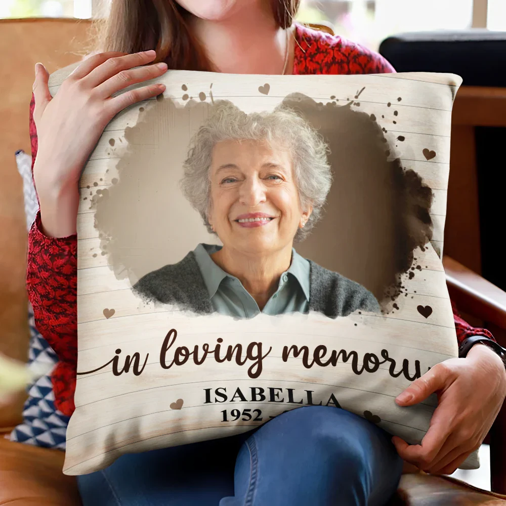 Custom Photo Forever Loved Memorial Dog Cat Family - Personalized Pillow - Image 2
